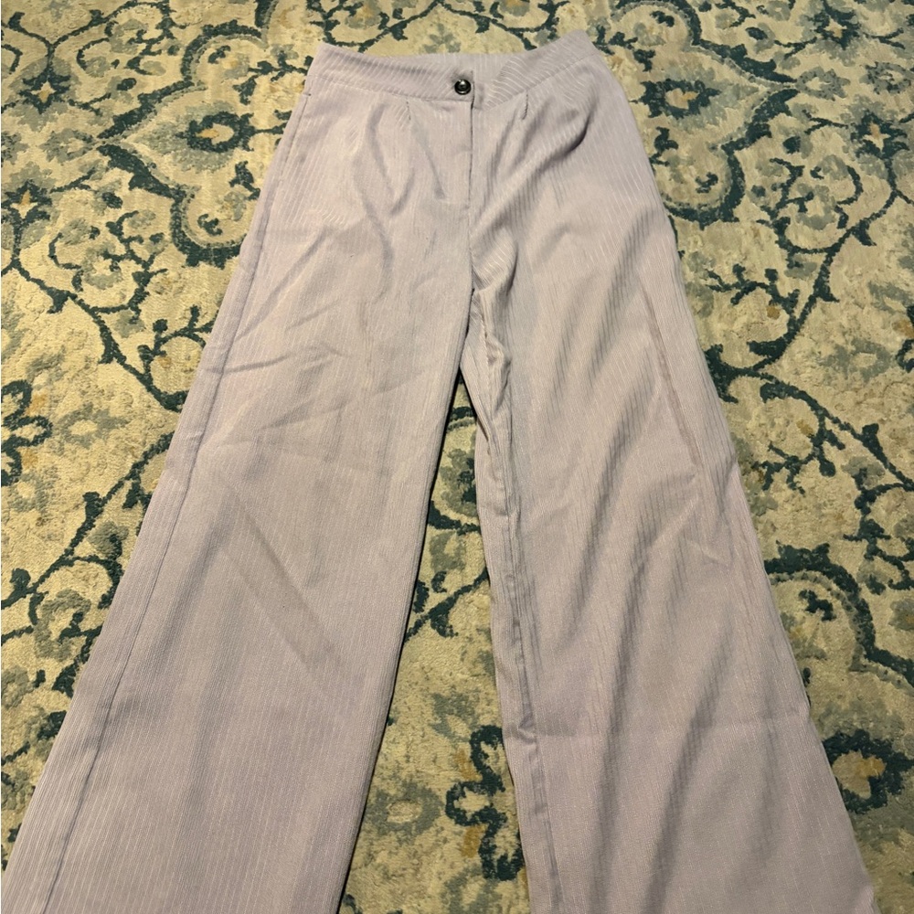 Stylish Gray Wide-Leg Pants